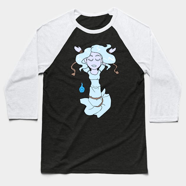 Drowned Ghost Girl Will-O'-the-Wisp CHIBI SD MONSTER GIRLS Series I Baseball T-Shirt by angelasasser